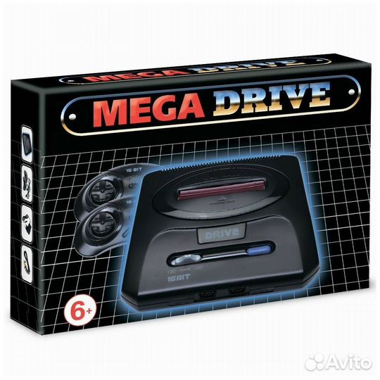 Игровая ретро-приставка sega mega drive, 16 бит