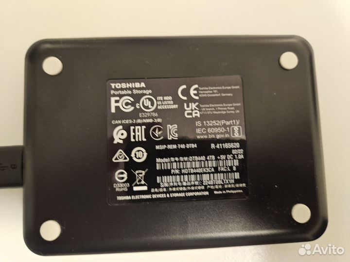 Внешний HDD Toshiba 4tb USB 3.0