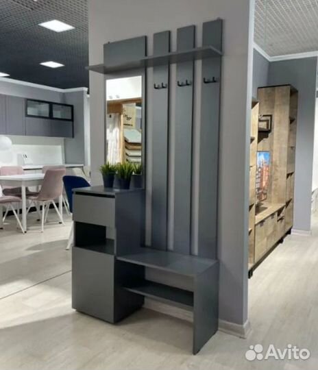 Прихожая новая 1м графит