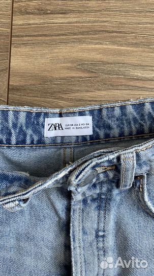 Джинсовые шорты zara 34