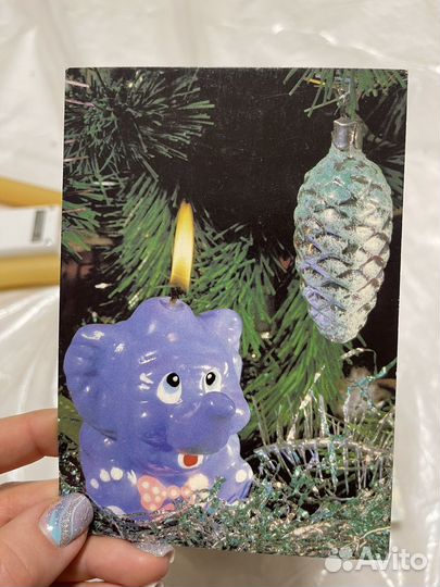 Советские чистые новогодние открытки СССР