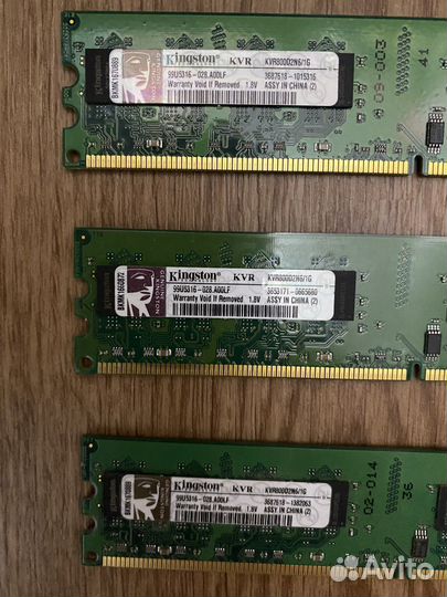 Оперативная память Kingston DDR2 1Gb 800MHz