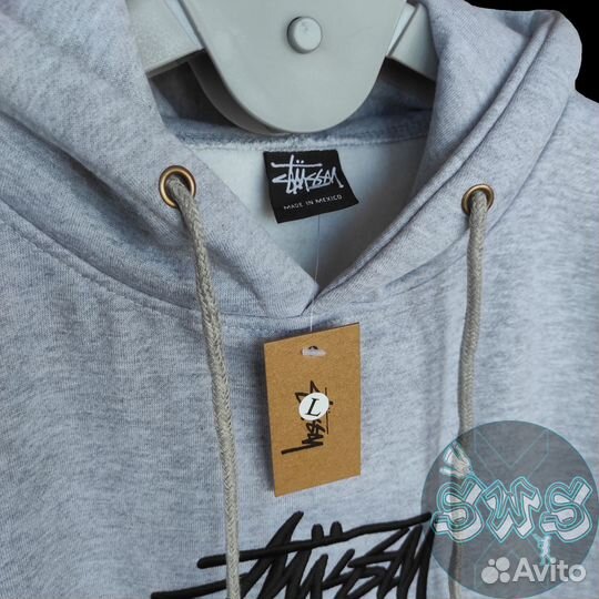 Худи Stussy base gray