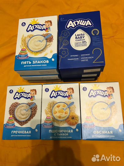 Детские каши молочные и смесь