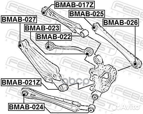 Сайлентблок задней цапфы bmab021Z Febest