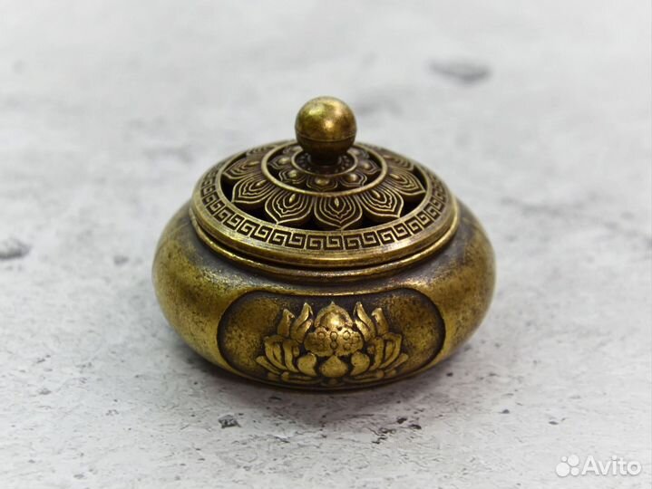 Кадильница, бахурница, ладанка (мини) с лотосом