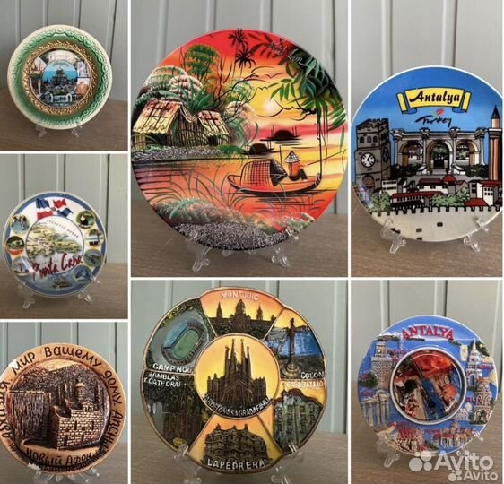 Декоративная настенная тарелка страны мира