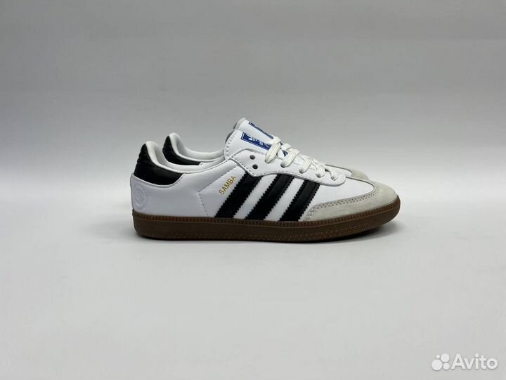 Кроссовки Adidas Samba White Black Gum (36-45)