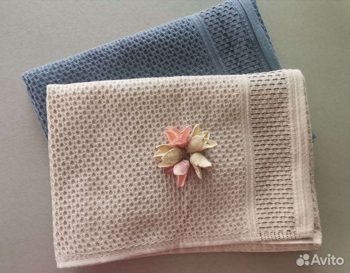 Кухонные полотенца махровые, вафельные, муслиновые