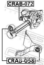 Сайлентблок передн опоры дифференциала jeep grand