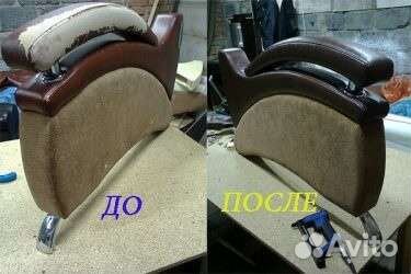 Перетяжка мелкой мягкой мебели, ремонт, обивка
