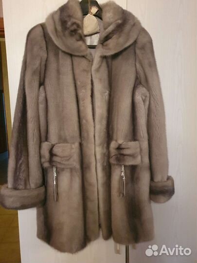 Шуба норковая серая бабочка 46-48