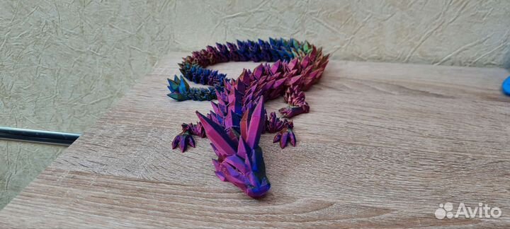 Кристальный дракон подвижный 61 см