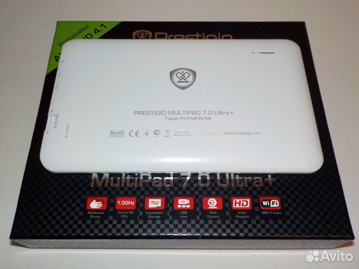 Планшет Prestigio MultiPad 7.0 Ultra+ белый новый