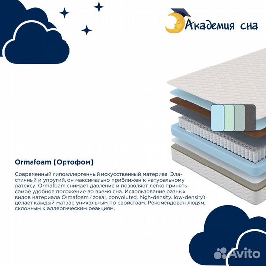 Матрас Академия сна SON-ON Base Flat 80x200