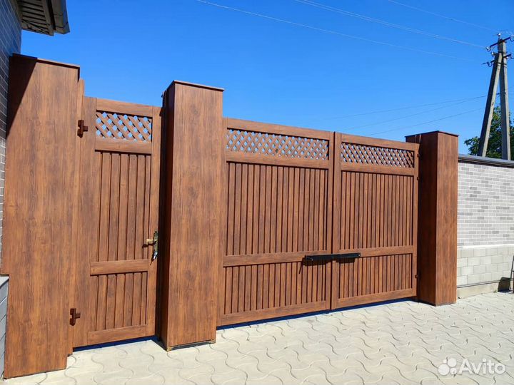 Ворота, гаражные металлические изготовление