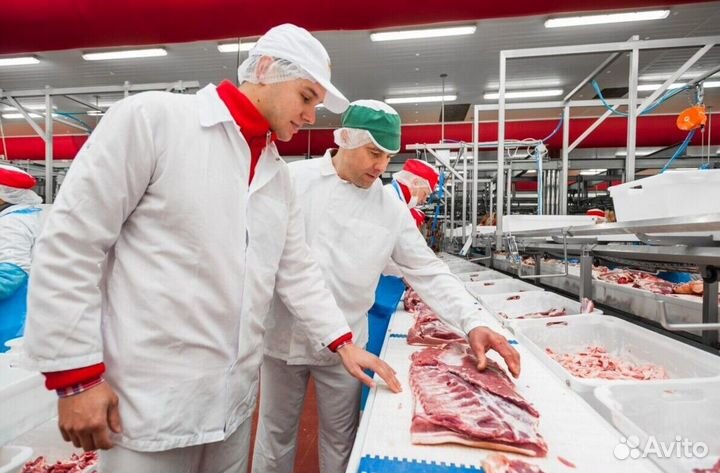 Работа разнорабочим на мясокомбинате(Вахта)