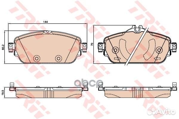 Колодки передние TRW GDB2070 MB W205/213 GDB207