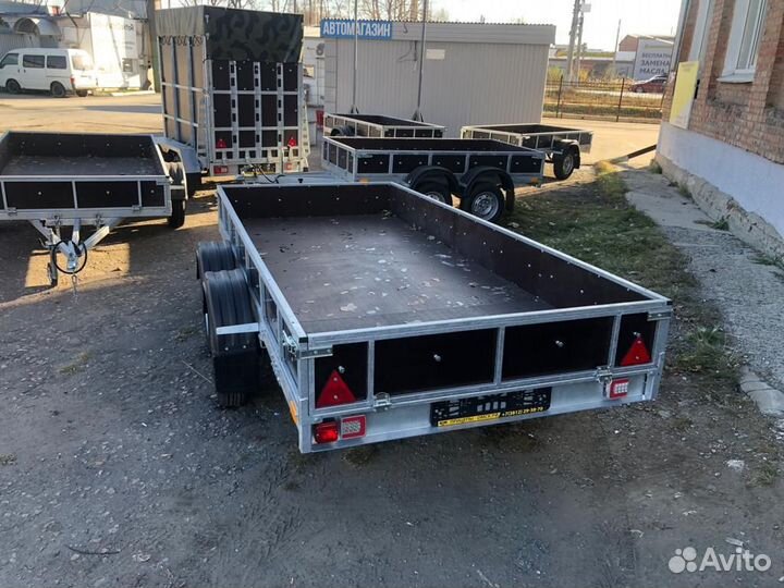 Прицеп двухосный усиленный, с птс