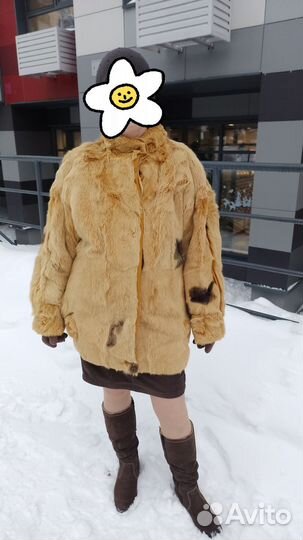 Шуба из кролика винтаж