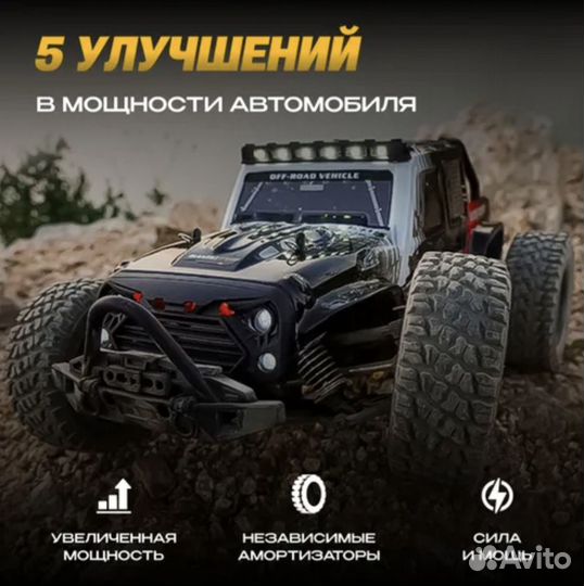 Быстрая машинка на радиоуправлении Jeep 70 км/ч