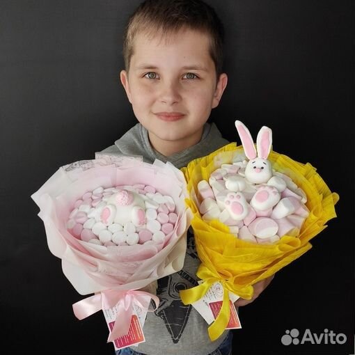 Съедобные букеты из зефира