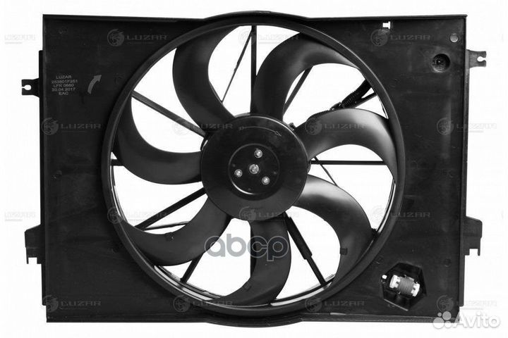 Вентилятор радиатора охлаждения с кожухом для а