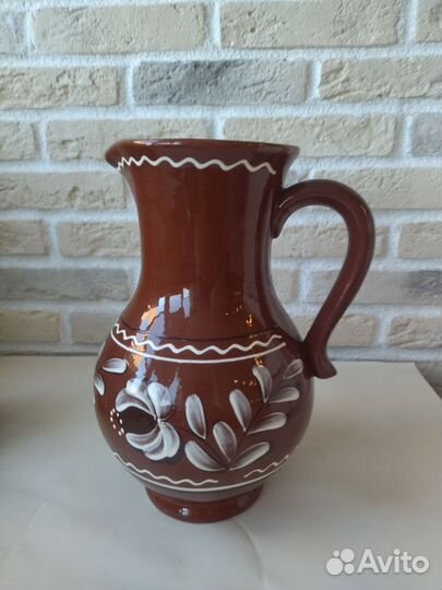 Керамический набор. Кувшин и бокалы