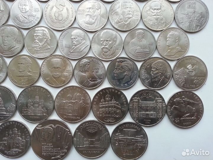 Юбилейка СССР. 64+ 4 монеты. Не все монеты в налич