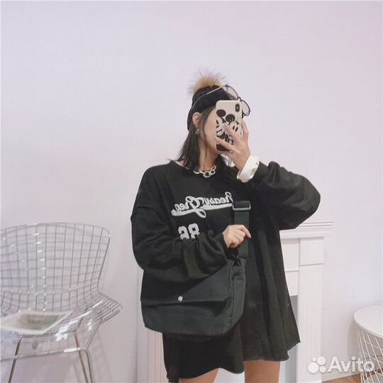 Холщевая Сумка на плечо y2k