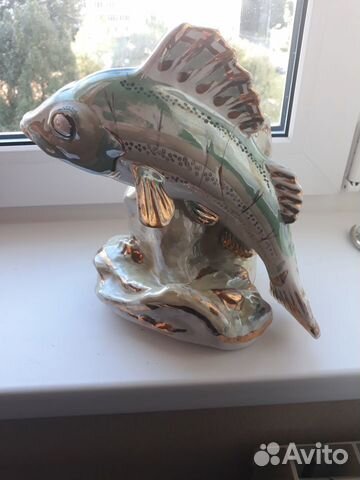 Статуэтка карп дулево большой 1958 г