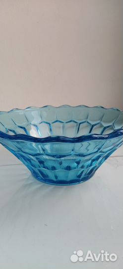 Синяя ваза-конфетница,СССР