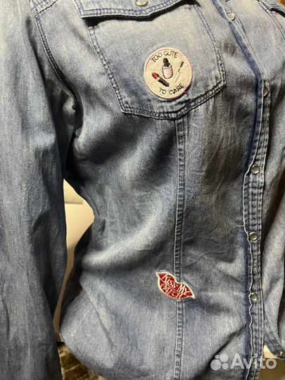 Джинсовая рубашка женская