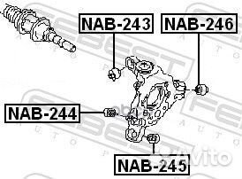 Сайлентблок цапфы nissan teana 08-13 зад.подв