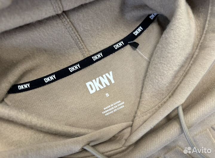 Толстовка худи бежевая dkny женская р. S, M, L