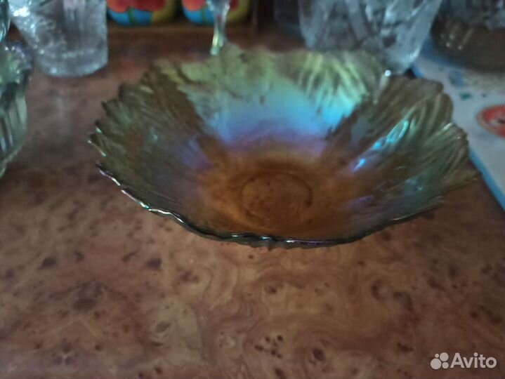 Салатница цветное стекло