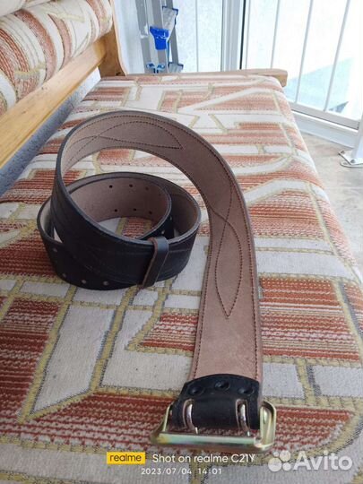 Ремень кожаный офицерский