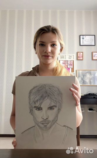 Картина ручной работы. Портрет Деймона Сальватора