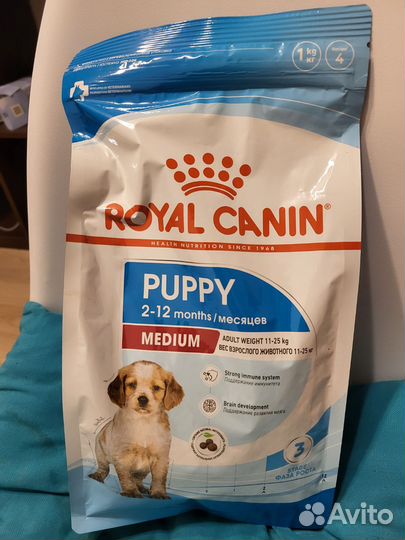 Корм для щенков medium puppy 1 кг