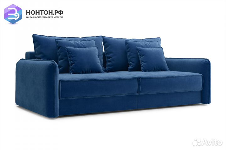 Диван тик-так Антей 3-х местный темно-синий