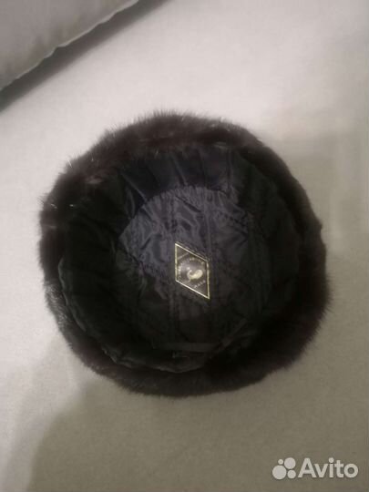 Норковая шапка мужская черная