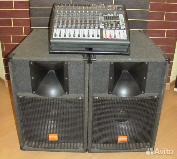 Колонки EVM QS153 1400W Pro 2шт Активный микшер