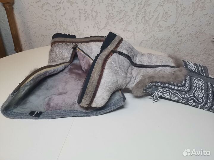 Пимы женские из камуса оленя мало б/у