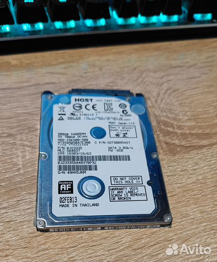 Жесткий диск для ноутбука 500 гб
