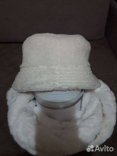 Панама женская теплая и шарф