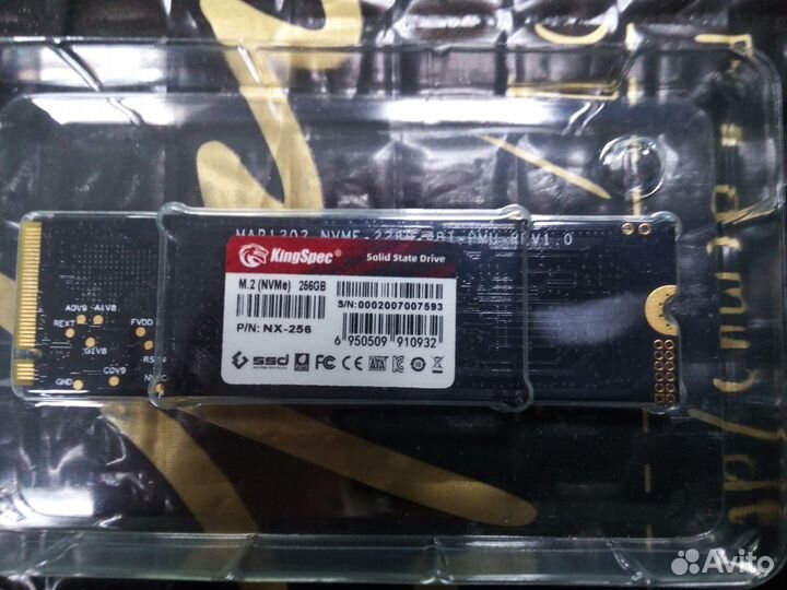 SSD накопитель kingspec NX-256 256гб M2