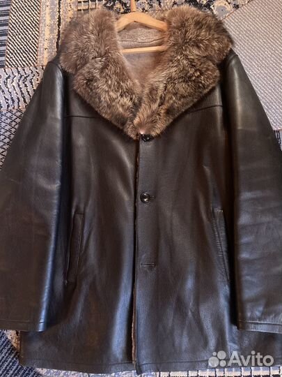 Кожаная дубленка мужская