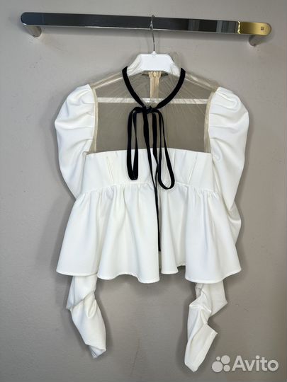Блузка с баской дизайнерская M