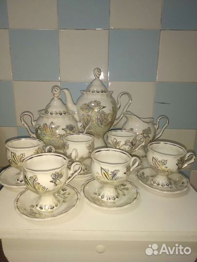 Сервиз кофейный СССР 80-90хфарфор Гарднер Вербилки