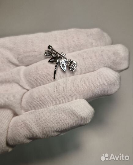 Брошь серебряная